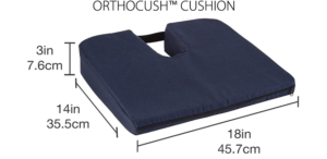 Orthocush cushion with dimensions